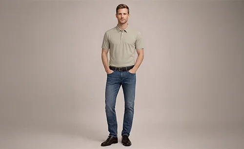 Seamless polo garment